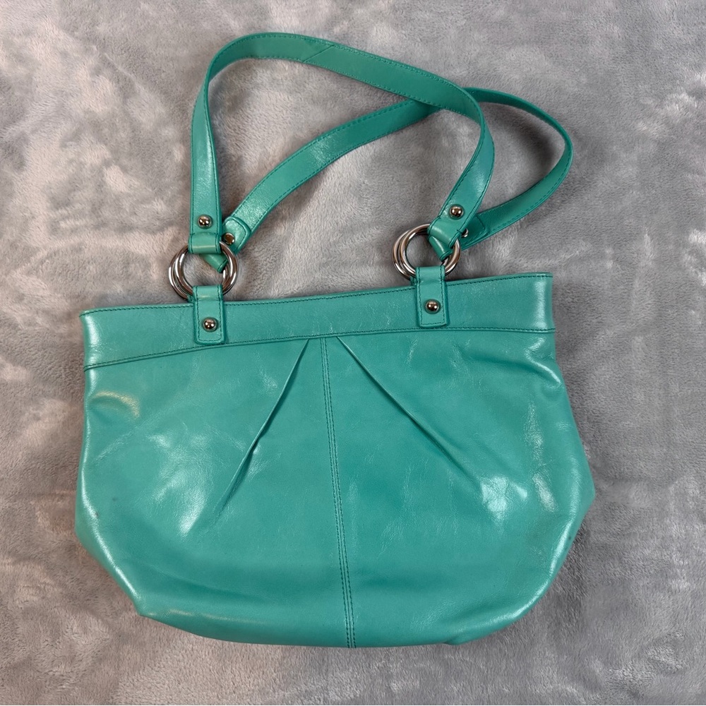 Hobo International Teal Leather Tote Bag small